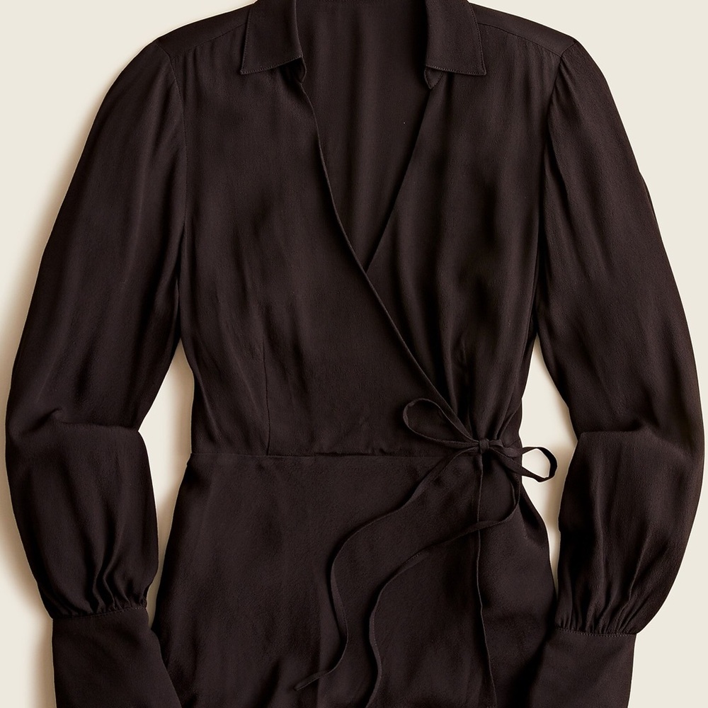 NWT J.Crew Elegant Crepe Wrap Top